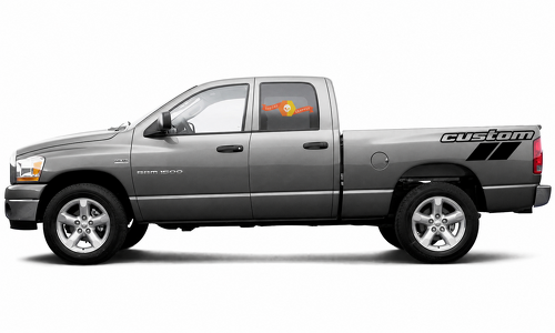 custom Triple Slash Bedside Pair Lateral de caja Adhesivo de vinilo para Dodge Ram 1500