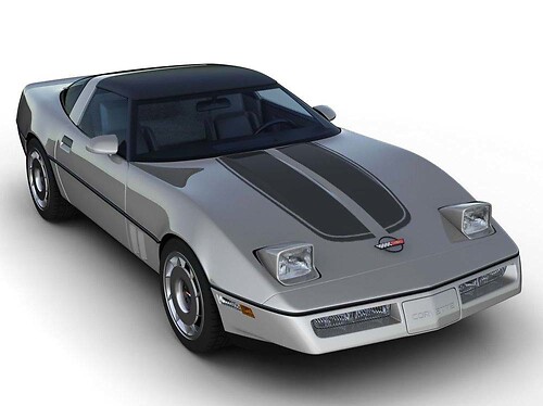 Chevrolet Corvette C4 Sport capó delantero rayas de carreras Pegatina Calcomanía precortada 1984 - 1996
