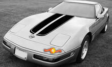 Kit de Vinilo con Doble Franja de Capó para Chevrolet Corvette C4 1984-1996_2