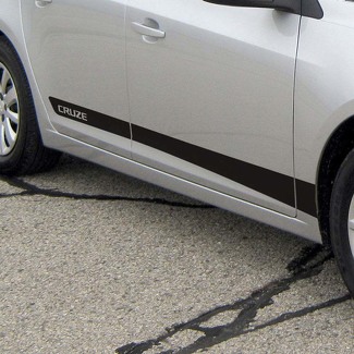 Chevrolet Cruze rayas laterales gráficos calcomanía panel de puerta calcomanía vinilo negro
