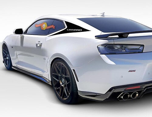 Vinilo adhesivo de pilar lateral con marca para Chevrolet Camaro 2016-2018