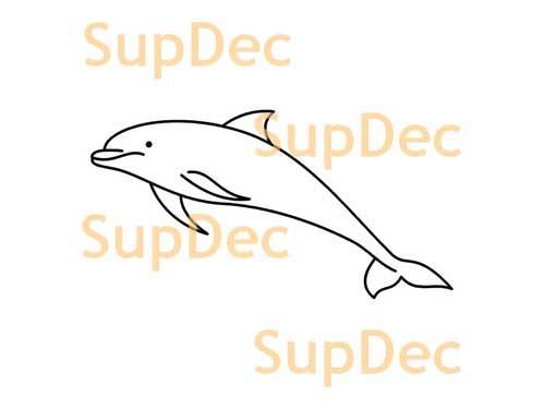 Etiqueta engomada del baño de la ventana de la pared del arte del vinilo del delfín #5
