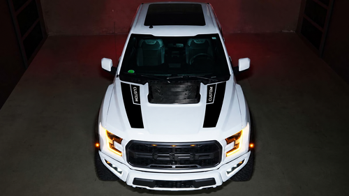 Juego de vinilos adhesivos personalizados para capó con acento Rally para Ford F-150 2016-2018