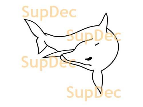 Calcomanía adhesiva de vinilo para pared, ventana y baño con delfines #6
