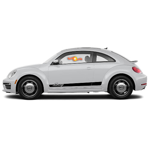 Calcomanías de vinilo con franjas laterales para Volkswagen Beetle 2011-2018