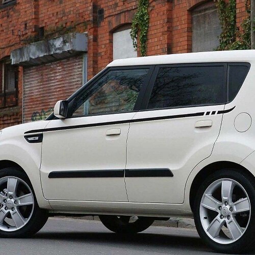 Calcomanías de vinilo a rayas laterales para Kia Soul 2008-2013