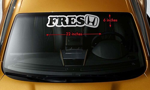 Vinilo adhesivo de parabrisas estilo Honda fresco para Honda Accord