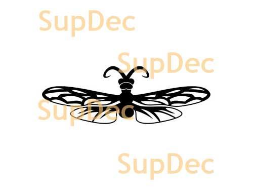 Vinilo de arte de libélula para pared o ventana, calcomanía para baño #1
