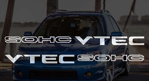 Calcomanía de vinilo SOHC VTEC para Honda Civic
