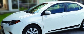 Calcomanías de vinilo precortadas para panel de balancín de rayas laterales Toyota Corolla 2015 a 2017