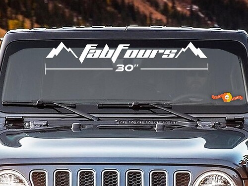 Vinilo adhesivo para parabrisas estilo Fab Fours para camiones 4x4