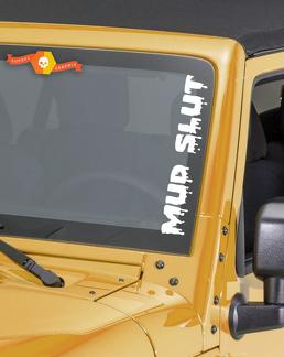 Mud Slut Funny parabrisas pegatina Banner vinilo calcomanía todoterreno camión para Jeep 4x4