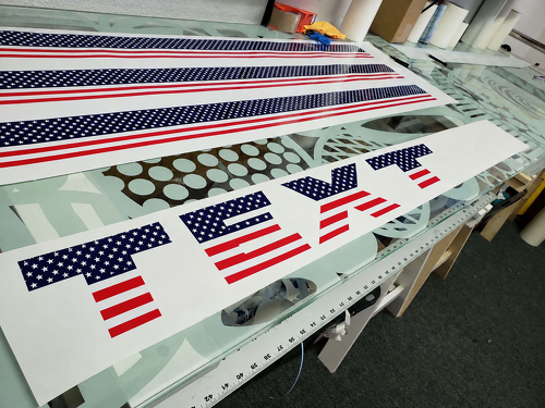 BANDERA AMERICANA Vinilo Adhesivo para Parabrisas para Ford Mustang