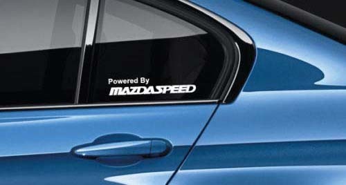 Calcomanía de vinilo para ventana Powered By Mazdaspeed para Mazda