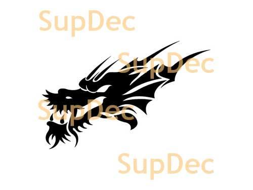 Dragón vinilo arte pared ventana baño pegatina calcomanía #4
