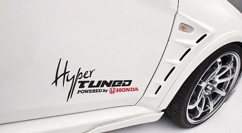 Calcomanía lateral de vinilo estilo Hyper Tuned Powered by Honda
