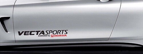 Vecta Sports Powered by Honda - Adhesivo de vinilo para coche Si Civic Accord S2000 Si