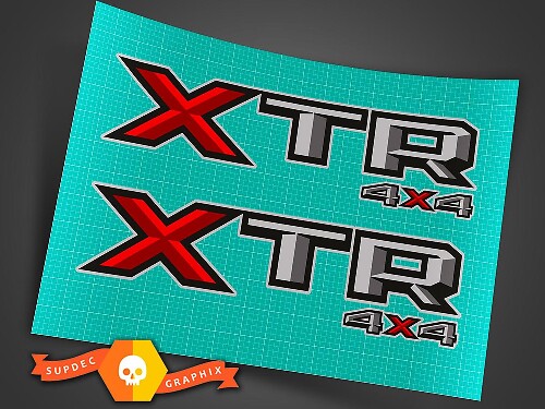 Juego de 2X 2018 Ford F-150, F-250 XTR 4X4 calcomanía de vinilo para camioneta junto a la cama