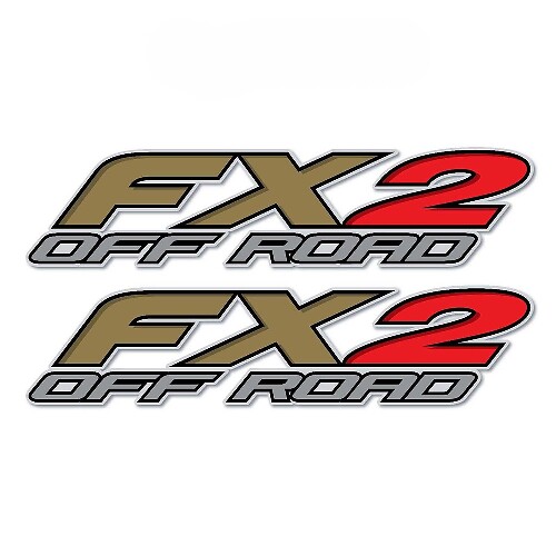 Juego de 2: FX2 Off Road camión cama lado vinilo calcomanía auto coche