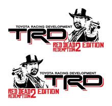 Par de calcomanías laterales de cama TRD Red Dead Redemption Edition 2 colores Toyota Tacoma Tundra FJ 2