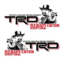 Pegatina de vinilo para la cabecera TRD Edición Red Dead Redemption para Toyota Tacoma_2