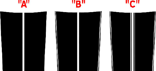 Kit de Calcomanías de Tira Estilo Rally de 16 Piezas para Dodge Challenger 2008 - 2014