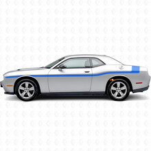 Calcomanía de vinilo lateral de franjas contorneadas para Dodge Challenger_2