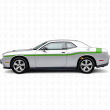 Calcomanía de vinilo lateral de franjas contorneadas para Dodge Challenger_3