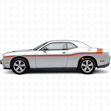 Calcomanía de vinilo lateral de franjas contorneadas para Dodge Challenger_4