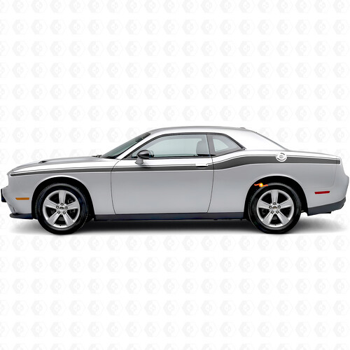 Calcomanía lateral de vinilo con franjas Accent para Dodge Challenger