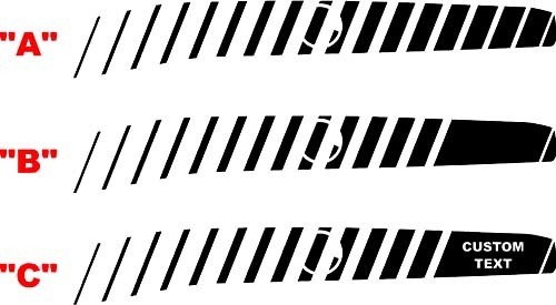 2008 y posteriores Dodge Challenger Kit de franja lateral con acento estroboscópico trasero