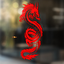 Dragón de Fuego Retorcido Pegatina Universal de Vinilo_2