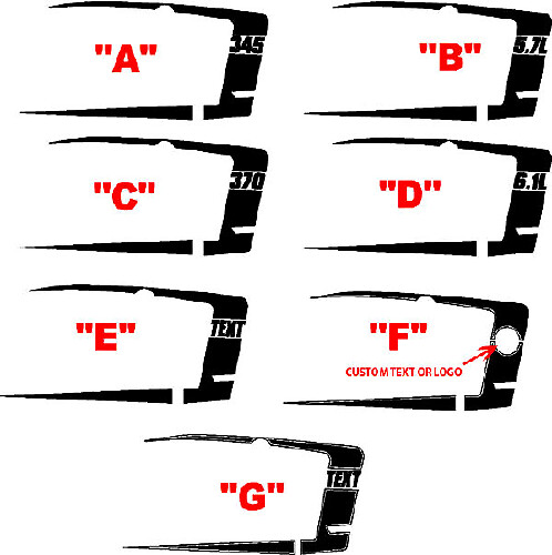 Kit de franjas laterales para Dodge Challenger 