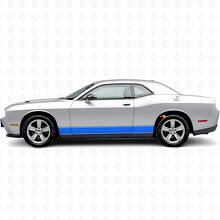 Vinilo adhesivo de franjas lineales para paneles laterales para Dodge Challenger_2