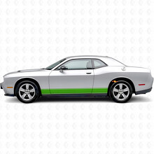 Vinilo adhesivo de franjas lineales para paneles laterales para Dodge Challenger_3