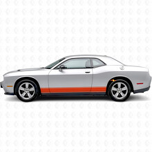 Vinilo adhesivo de franjas lineales para paneles laterales para Dodge Challenger_4