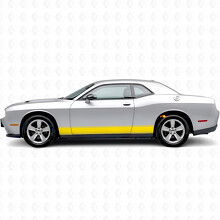 Vinilo adhesivo de franjas lineales para paneles laterales para Dodge Challenger_5