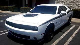 2008 y posteriores Dodge Challenger Full Upper Side/Truck Stripe Decal Kit