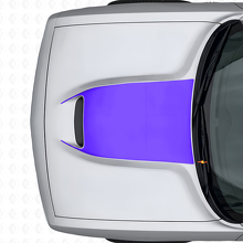 Vinilo adhesivo para ventilación de capó negro para Dodge Challenger 2015+_2