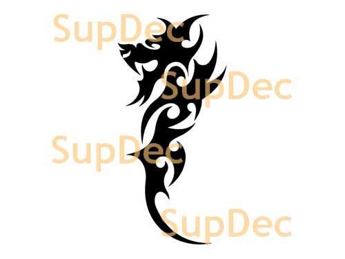 Vinilo de arte de dragón para paredes y ventanas, calcomanía para baño #17
