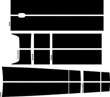 Kit de calcomanías adhesivas de franjas estilo rally de 16 piezas para Dodge Challenger 2015 y posteriores 4