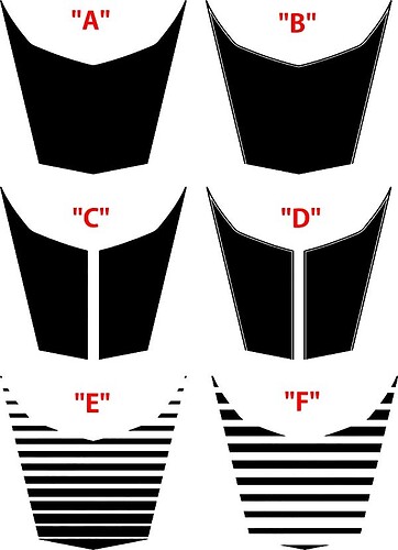 ZL1 Wide Center Scoop Accent Options — Adhesivo de vinilo (capó) para Chevrolet Camaro 2017-2024