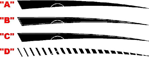 Rayas Stinger del guardabarros trasero de Chevrolet Camaro 2010 - 2015
