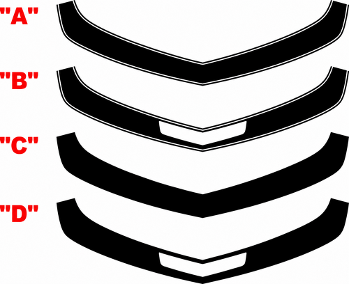 Upper Fascia Contour Accent Stripe Kit Guardabarros delantero Adhesivo de vinilo para Chevrolet Camaro 2010-2015