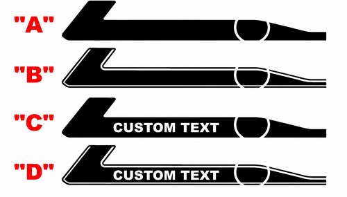 Yenko Style Stripe Options Custom Text — Adhesivo de vinilo (lateral) para Chevrolet Camaro 2016-2024