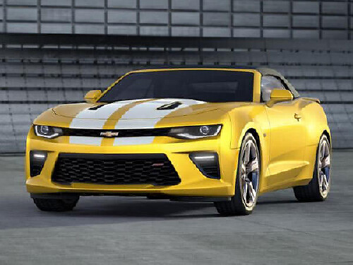 Chevrolet Camaro SS Convertible de 2016 en adelante, estilo de fábrica, con franjas gemelas para capó, baúl y alerón Rally
