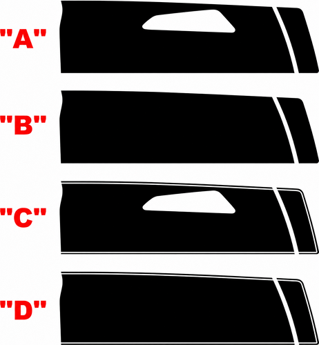 Twin Rally Vent Cutout Stripe Kit Kit completo Adhesivo de vinilo para Chevrolet Camaro 2016-2024