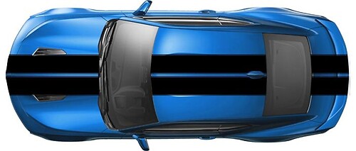2016 y posteriores Chevrolet Camaro Pace Car Style Rally Stripes de parachoques a parachoques
