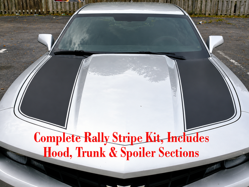 Outer Edge Rally Stripe Kit with Spoiler Sections Capó Maletero Adhesivo de vinilo para Chevrolet Camaro 2010