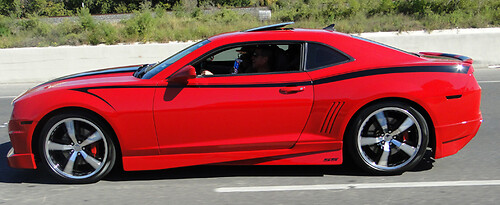 2010 - 2015 Chevrolet Camaro Rayas decorativas de cola de diablo en la parte superior completa
